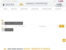 Tablet Screenshot of monacoproperties.mc